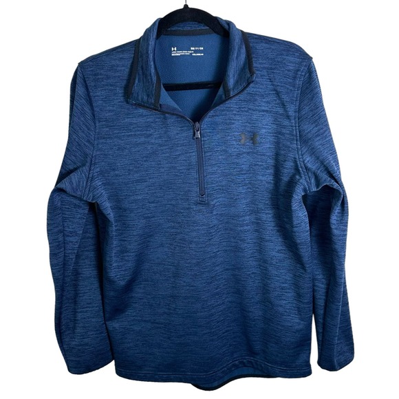 Under Armour Other - Under Armour Cold Gear Loose Fit Blue Half Zip Performance Shirt Mens Small
